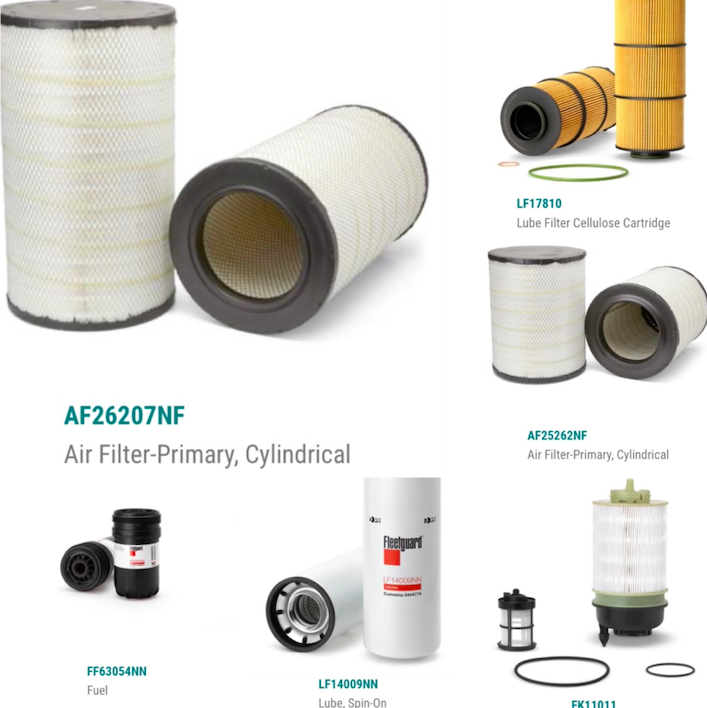 Industrial air filter range and cylindrical filtration products